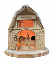 Load image into Gallery viewer, Santa&#39;s Reindeer Barn Ornament
