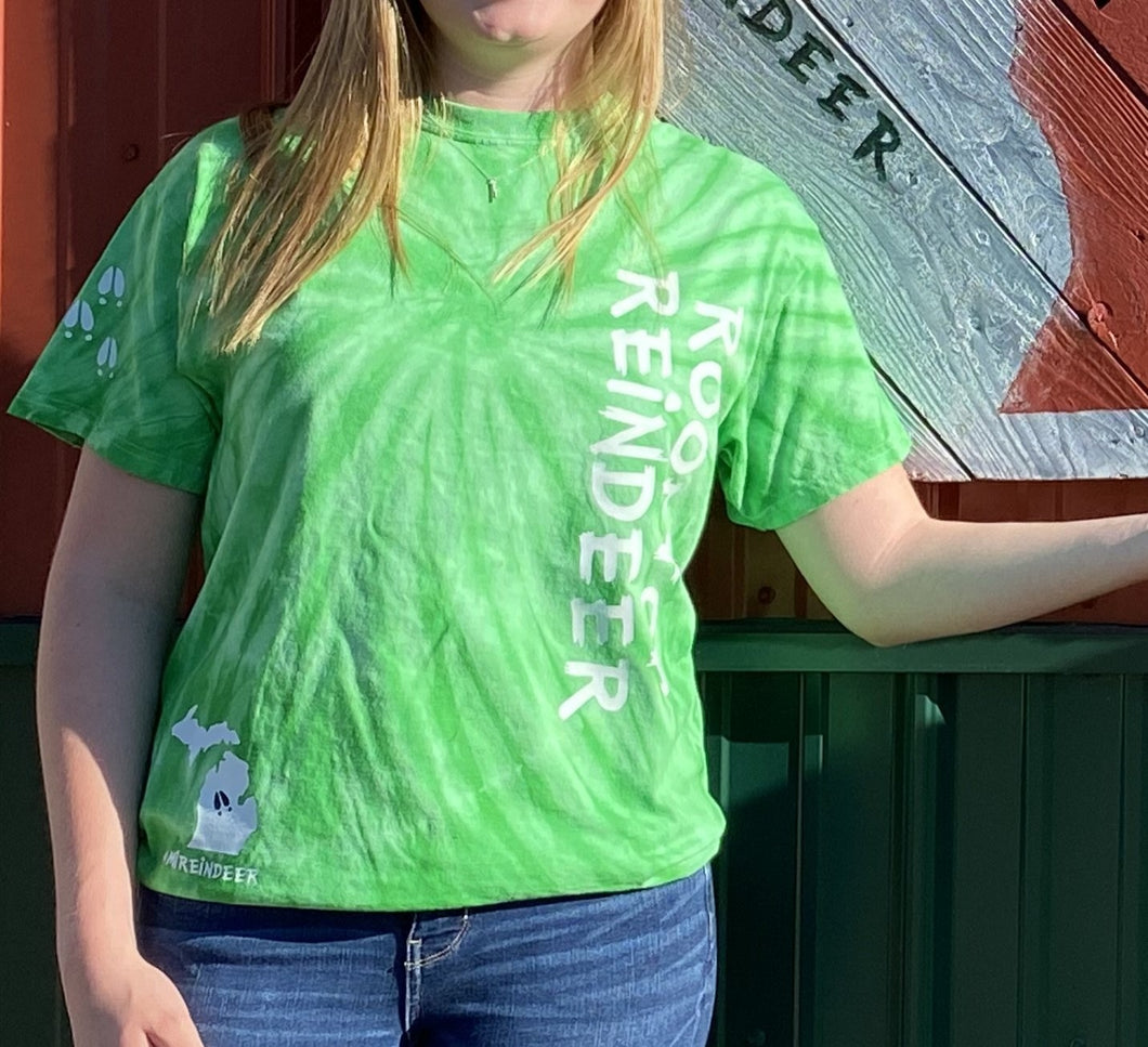 Adult T-Shirt - Green Tie Dyed